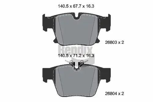 накладки BENDIX Braking BPD2557