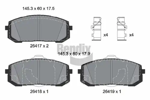 накладки BENDIX Braking BPD2566