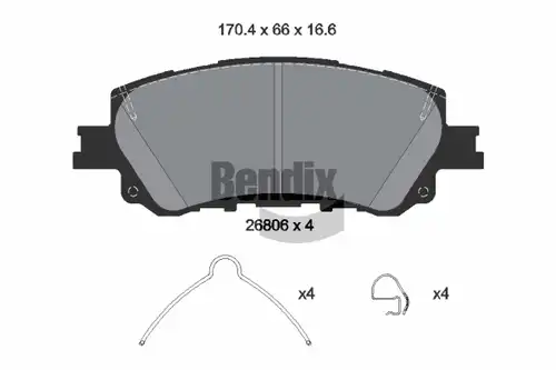 накладки BENDIX Braking BPD2615