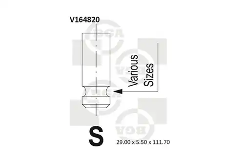 всмукателен клапан BGA V164820