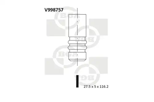 изпускателен клапан BGA V998757