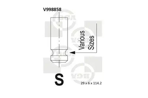 изпускателен клапан BGA V998858