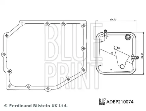 комплект хидравличен филтър, автоматична предавателна кутия BLUE PRINT ADBP210074