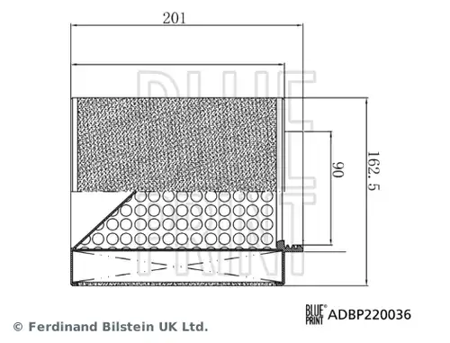 въздушен филтър BLUE PRINT ADBP220036