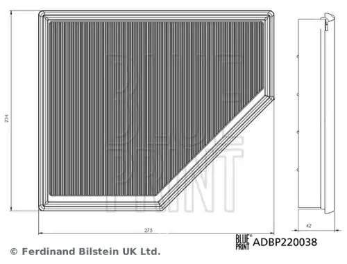 въздушен филтър BLUE PRINT ADBP220038