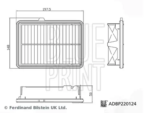 въздушен филтър BLUE PRINT ADBP220124