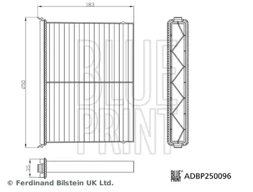 Филтър купе (поленов филтър) BLUE PRINT ADBP250096