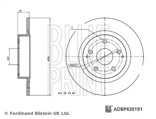 спирачен диск BLUE PRINT ADBP430191