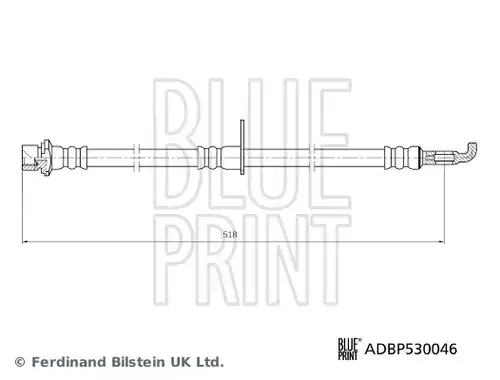 спирачен маркуч BLUE PRINT ADBP530046