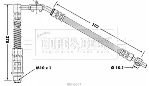 спирачен маркуч BORG & BECK BBH6537