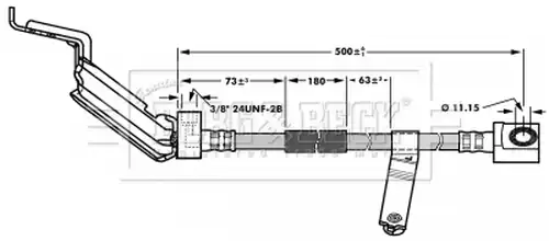 спирачен маркуч BORG & BECK BBH6930