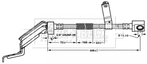 спирачен маркуч BORG & BECK BBH6931