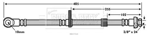 спирачен маркуч BORG & BECK BBH7554