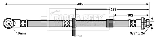 спирачен маркуч BORG & BECK BBH7555