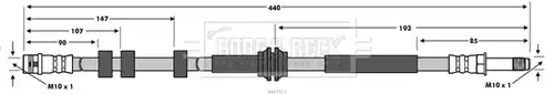 спирачен маркуч BORG & BECK BBH7573