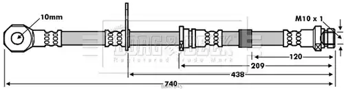 спирачен маркуч BORG & BECK BBH7645