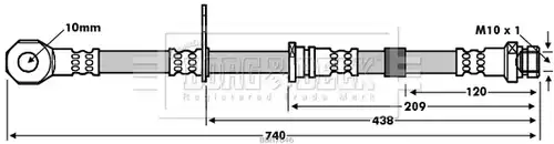 спирачен маркуч BORG & BECK BBH7646