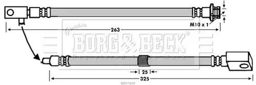 спирачен маркуч BORG & BECK BBH7648