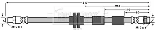 спирачен маркуч BORG & BECK BBH7670