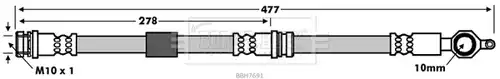 спирачен маркуч BORG & BECK BBH7691