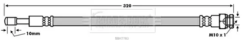 спирачен маркуч BORG & BECK BBH7783