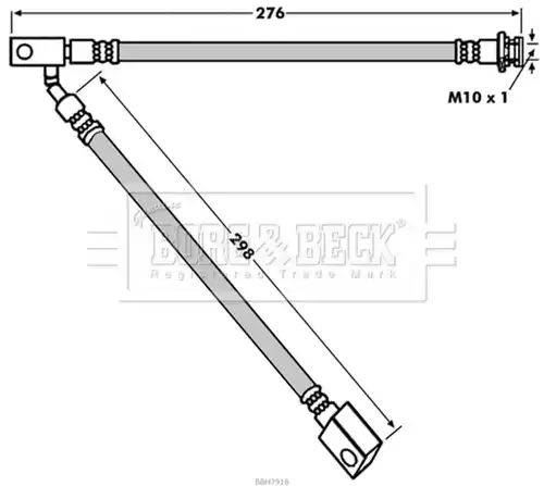 спирачен маркуч BORG & BECK BBH7918