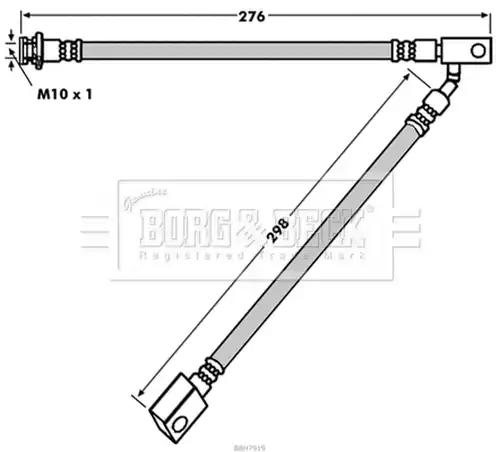 спирачен маркуч BORG & BECK BBH7919