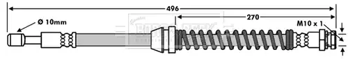 спирачен маркуч BORG & BECK BBH7959