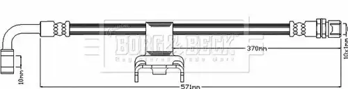 спирачен маркуч BORG & BECK BBH7974