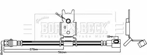 спирачен маркуч BORG & BECK BBH8030