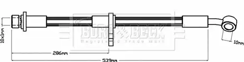 спирачен маркуч BORG & BECK BBH8163