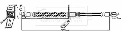 спирачен маркуч BORG & BECK BBH8268