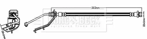 спирачен маркуч BORG & BECK BBH8287