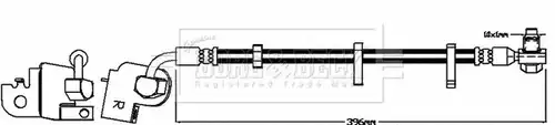 спирачен маркуч BORG & BECK BBH8566