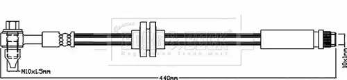 спирачен маркуч BORG & BECK BBH8568