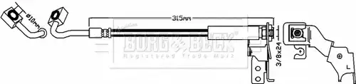 спирачен маркуч BORG & BECK BBH8619