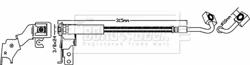 спирачен маркуч BORG & BECK BBH8620