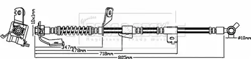 спирачен маркуч BORG & BECK BBH8624