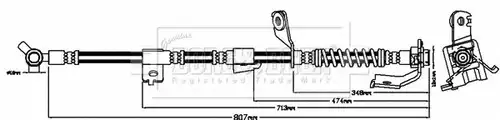 спирачен маркуч BORG & BECK BBH8625