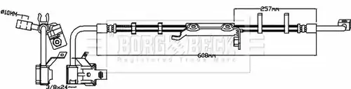 спирачен маркуч BORG & BECK BBH8643