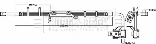 спирачен маркуч BORG & BECK BBH8644