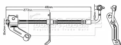 спирачен маркуч BORG & BECK BBH8646