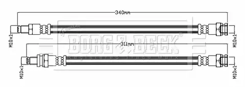 спирачен маркуч BORG & BECK BBH8753