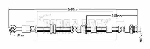 спирачен маркуч BORG & BECK BBH8754