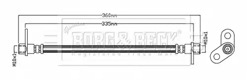 спирачен маркуч BORG & BECK BBH8756