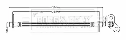 спирачен маркуч BORG & BECK BBH8757