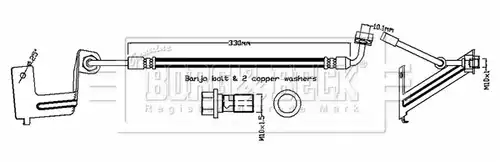 спирачен маркуч BORG & BECK BBH8766