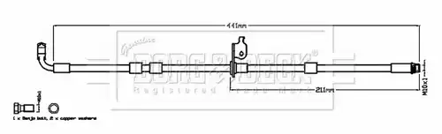 спирачен маркуч BORG & BECK BBH8782