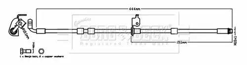 спирачен маркуч BORG & BECK BBH8783