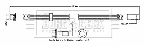 спирачен маркуч BORG & BECK BBH8784